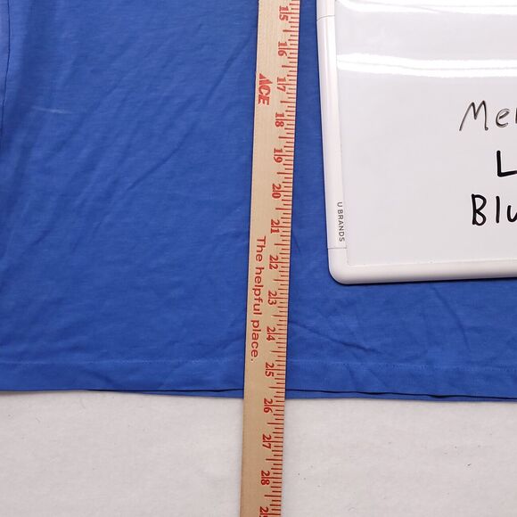 Hanes Casual Collared Short Sleeve Polo Shirt Adult Mens Size Large L Blue - Picture 8 of 10